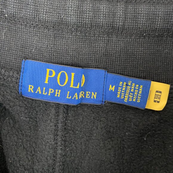 Polo Ralph Lauren Fleece Sweatpants Men's Medium Black Joggers Gym Sweat Pants - Picture 9 of 14